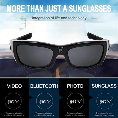 gravação video dos óculos de sol de 720p Bluetooth para esportes exteriores de passeio Trekking do golfe