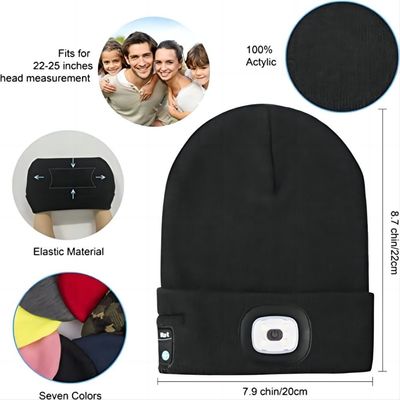 Chapéu de 4 fones de ouvido de Bluetooth do farol do diodo emissor de luz com os presentes de aniversário sem fio dos fones de ouvido