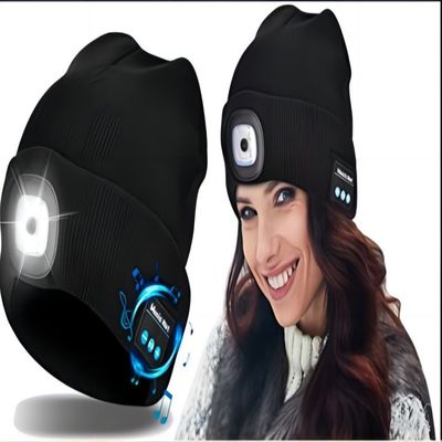 Chapéu sem fio dos fones de ouvido do tampão do farol para a equitação do alpinismo das atividades da aventura