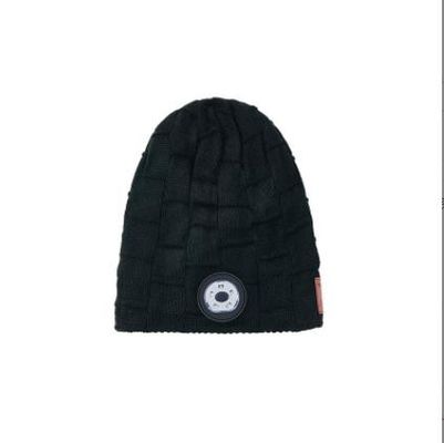 Bluetooth Beanie Hat Video Camera com luz, fones de ouvido sem fio recarregáveis do tampão do farol do diodo emissor de luz de USB 4 para esquiar, correndo