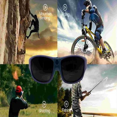 Óculos de sol da câmara de vídeo da ação da motocicleta com gravação de vídeo de 1080P FHD