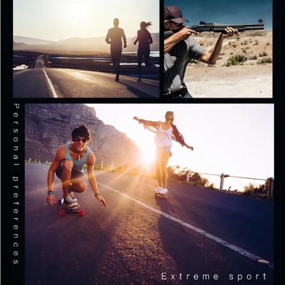 Óculos de sol da câmara de vídeo da ação 2K30FPS para a caça Skateboarding da snowboarding