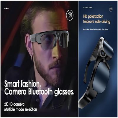 As mulheres Bluetooth que dos homens os óculos de sol video com música aberta da orelha conectam telefonam a tabuletas