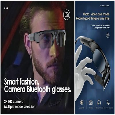 câmera video dos óculos de sol de 3in1 Smart Bluetooth com foto, vídeo, áudio