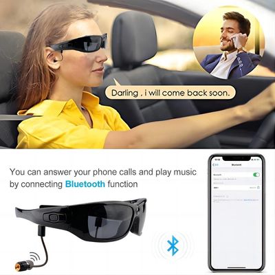 gravação video dos óculos de sol de 720p Bluetooth para esportes exteriores de passeio Trekking do golfe