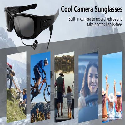 óculos de sol video para a foto dos esportes exteriores que toma, gravando, música de 1080P HD Bluetooth