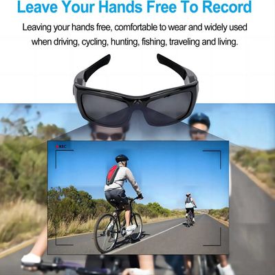 os óculos de sol de Bluetooth da câmara de vídeo 720P com música das chamadas da resposta apreciam