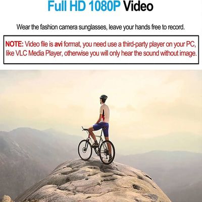 os óculos de sol de Bluetooth da câmara de vídeo 720P com música das chamadas da resposta apreciam