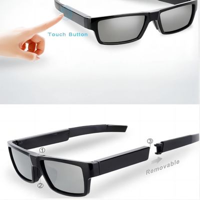 Sunglcasses escondido G2-64G com o ângulo 80° que grava a câmara de vídeo Wearable do corpo