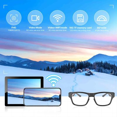 câmara de vídeo Wearable video dos vidros G5 de 1080P Wifi para na coleção da evidência do local