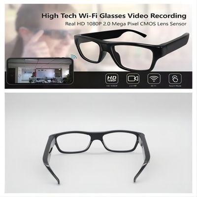 Câmara de vídeo video de Wifi dos vidros de WIFI da monitoração de tempo real para a segurança interna