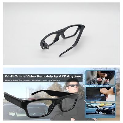 Câmara de vídeo video de Wifi dos vidros de WIFI da monitoração de tempo real para a segurança interna