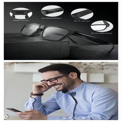 Mãos exteriores da câmera de Mini Security Camera Glasses Wireless livres à gravação 1080P