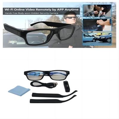 Registrador video Wearable Wearable da câmera dos vidros FHD 1080P 30FPS Vlog de WIFI