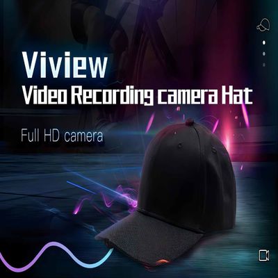 Memória externo câmera gasta escondida do corpo impermeável do chapéu da câmera com gravação audio video
