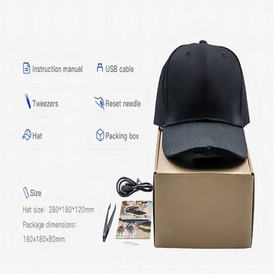 registrador Corpo-gasto Wearable do boné de beisebol 1296P do espião da câmera 2K para caçar a caminhada de pesca