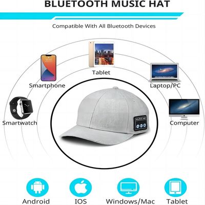 Chapéu de Bluetooth com a bateria incorporado ajustável do orador até 24 horas de recreio da música para andar, esqui, Biking Trekking