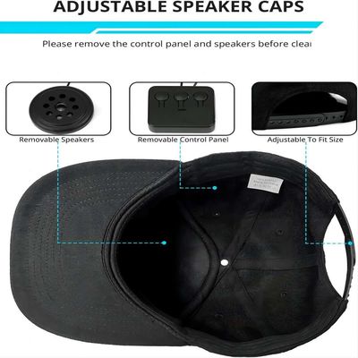 Chapéu do orador de Bluetooth com o orador sem fio para a equitação, Kayaking, Snowboating das músicas ajustáveis do bluetooth 5,1