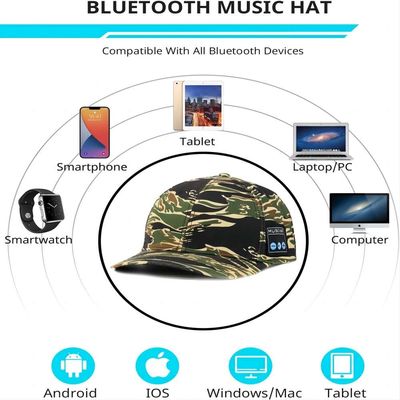 Chapéu sem fio do orador do bluetooth, Washable+ ajustáveis com o som DE ALTA FIDELIDADE para o esporte do basebol, patinando no gelo o esporte exterior etc.