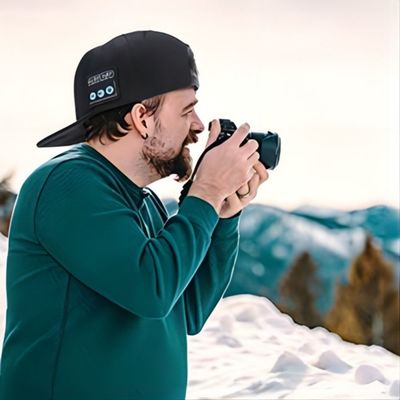 Chapéu sem fio do orador do bluetooth, Washable+ ajustáveis com o som DE ALTA FIDELIDADE para o esporte do basebol, patinando no gelo o esporte exterior etc.