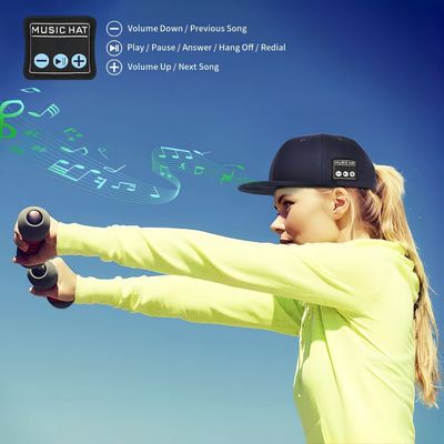 Do chapéu audio dos esportes de Bluetooth bateria 1000mah incorporado com 24 horas de tempo da música, livre aos telefonemas para atividades exteriores