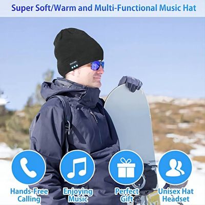 Patinagem caminhando telefonemas livres de Bluetooth Beanie Hat Music Playing Hands da equitação