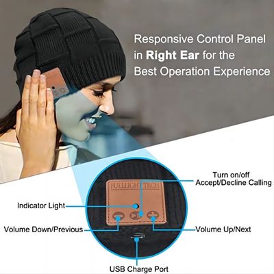 Versão sem fio 5,0 Giftbox de Viview Beanie Hat BT que aprecia a chamada Mão-livre do calor da música para movimentar-se, presentes especiais