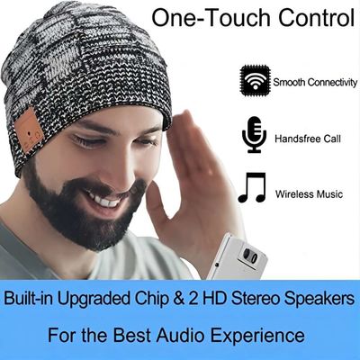 O rádio Beanie Headset esperto do tampão do inverno da malha 24 horas joga o alto-falante estéreo do tempo HD