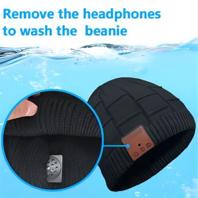 Preto de Bluetooth Beanie Hat Women Beanie Hat dos homens para atividades da competição do inverno