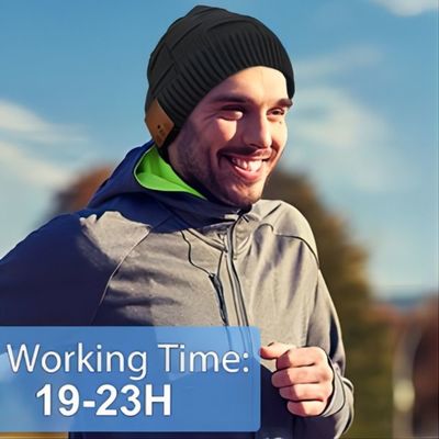 Preto de Bluetooth Beanie Hat Women Beanie Hat dos homens para atividades da competição do inverno
