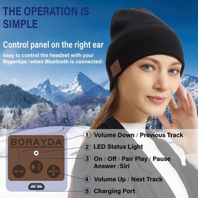 Presentes da tecnologia de Bluetooth Beanie Headphones Hat Unique Christmas