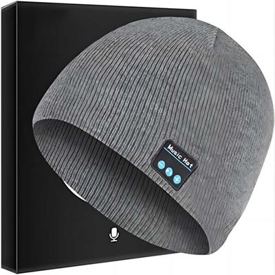 Tampão da malha do inverno de Bluetooth Beanie Hat Headphone Music Hat das mulheres dos homens