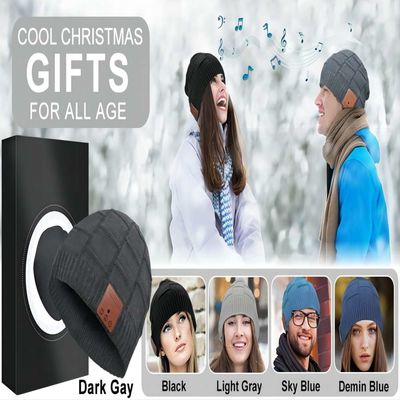 Tampão da malha do inverno de Bluetooth Beanie Hat Headphone Music Hat das mulheres dos homens