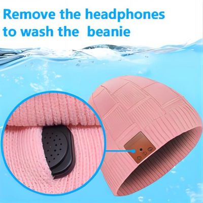 Fones de ouvido Bluetooth Beanie Hat Music Listening Warm de Wrieless Windproof