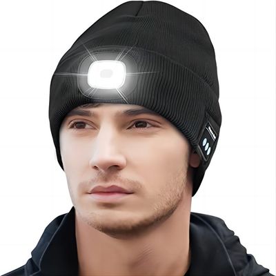 Chapéu de 4 fones de ouvido de Bluetooth do farol do diodo emissor de luz com os presentes de aniversário sem fio dos fones de ouvido
