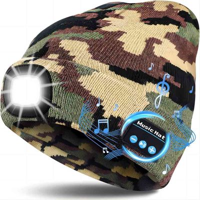 Chapéu dos fones de ouvido de Bluetooth do chapéu do fone de ouvido de Bluetooth com os auriculares sem fio da música