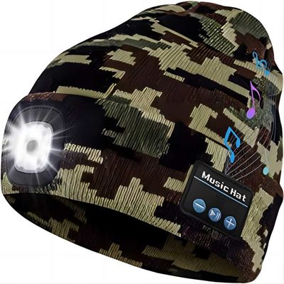 Chapéu dos fones de ouvido de Bluetooth do chapéu do fone de ouvido de Bluetooth com os auriculares sem fio da música