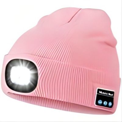 Diodo emissor de luz Beanie With Light Hands Free do playback da música que chama para a pesca de registro do por do sol