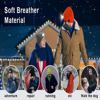 Chapéu unisex do farol com os fones de ouvido sem fio da luz de Bluetooth para o paizinho dos homens