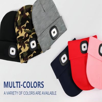 O chapéu do diodo emissor de luz do Beanie de Bluetooth livra suas mãos à iluminação da lanterna elétrica das respostas do telefone da música