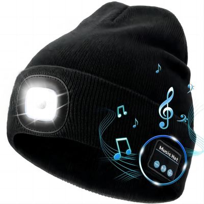 Chapéu sem fio dos fones de ouvido de Bluetooth dos fones de ouvido com os presentes do Natal das luzes