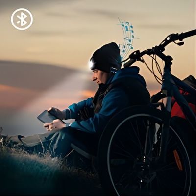 O farol do diodo emissor de luz Bluetooth Beanie With, USB unisex Rechargable entrega a mulheres livres dos faróis homens presentes para o paizinho ele marido