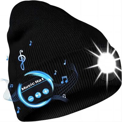 O chapéu video do diodo emissor de luz Bluetooth, câmara de vídeo portátil Wearable da definição de 5.0-megapixel HD com música aprecia o farol para a patrulha