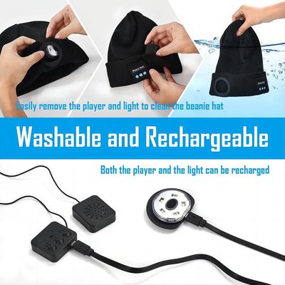 Chapéu video de gravação dos fones de ouvido de Bluetooth com gravação do laço da visão noturna de Headflashlight