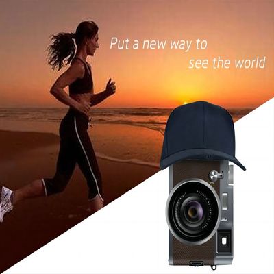 Chapéu escondido Wifi da câmera para caçar, pesca, caminhando, corrida, dando um ciclo, câmera do chapéu