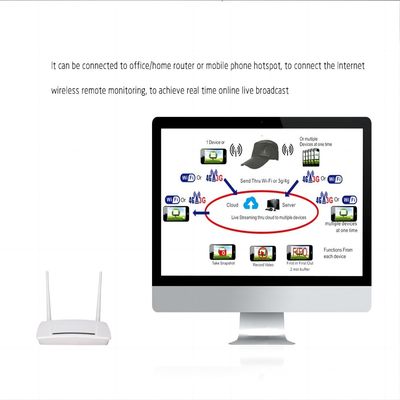 A câmera da ação do chapéu 2K da câmera de Live Streaming WiFi conecta com o router sem fio do Hotspot/