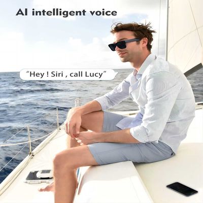 Mulheres Bluetooth Sunglasss dos homens com oradores e da música aberta da orelha de Mics vidros espertos audio