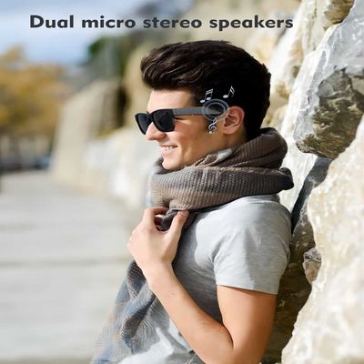Mulheres Bluetooth Sunglasss dos homens com oradores e da música aberta da orelha de Mics vidros espertos audio